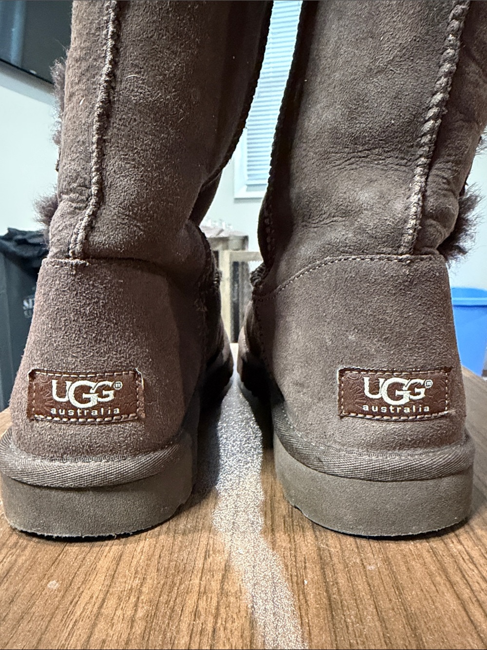 UGG Tall Triple Button Suede Boots in Brown - Picture 6 of 10